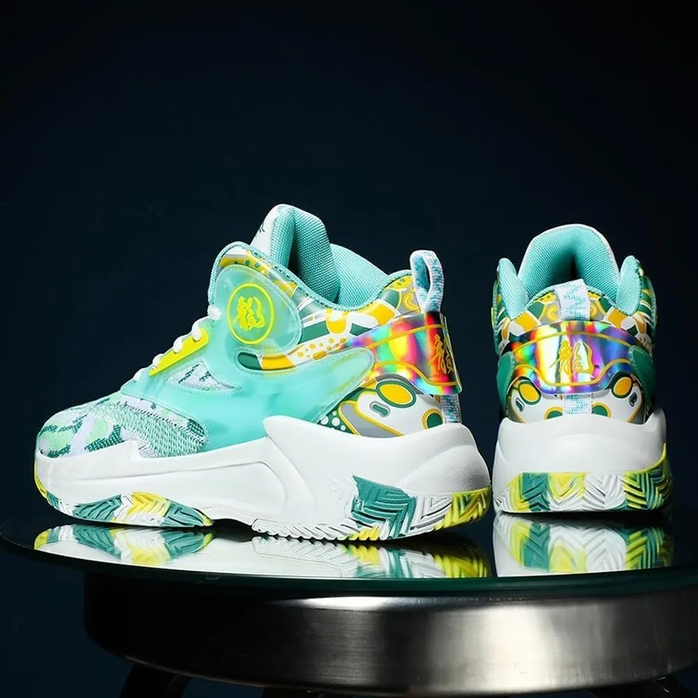 Unisex Basketball Shoes High Cut Lightweight Wear-Resistant Breathable Outdoor Sports Running Shoes