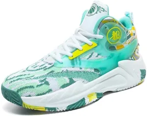 Unisex Basketball Shoes High Cut Lightweight Wear-Resistant Breathable Outdoor Sports Running Shoes