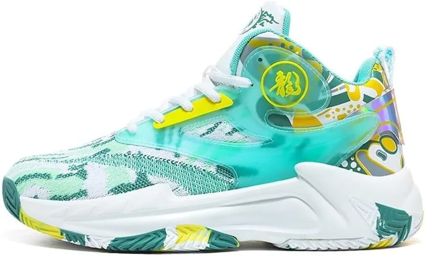 Unisex Basketball Shoes High Cut Lightweight Wear-Resistant Breathable Outdoor Sports Running Shoes