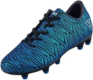 Vizari Teramo Firm Ground Football Shoes for Kids | Youth-Specific Soccer Cleats with Durable TPU Sole for Traction | Adjustable Fit for Boys and Girls with Padded Heel for Comfort and Performance