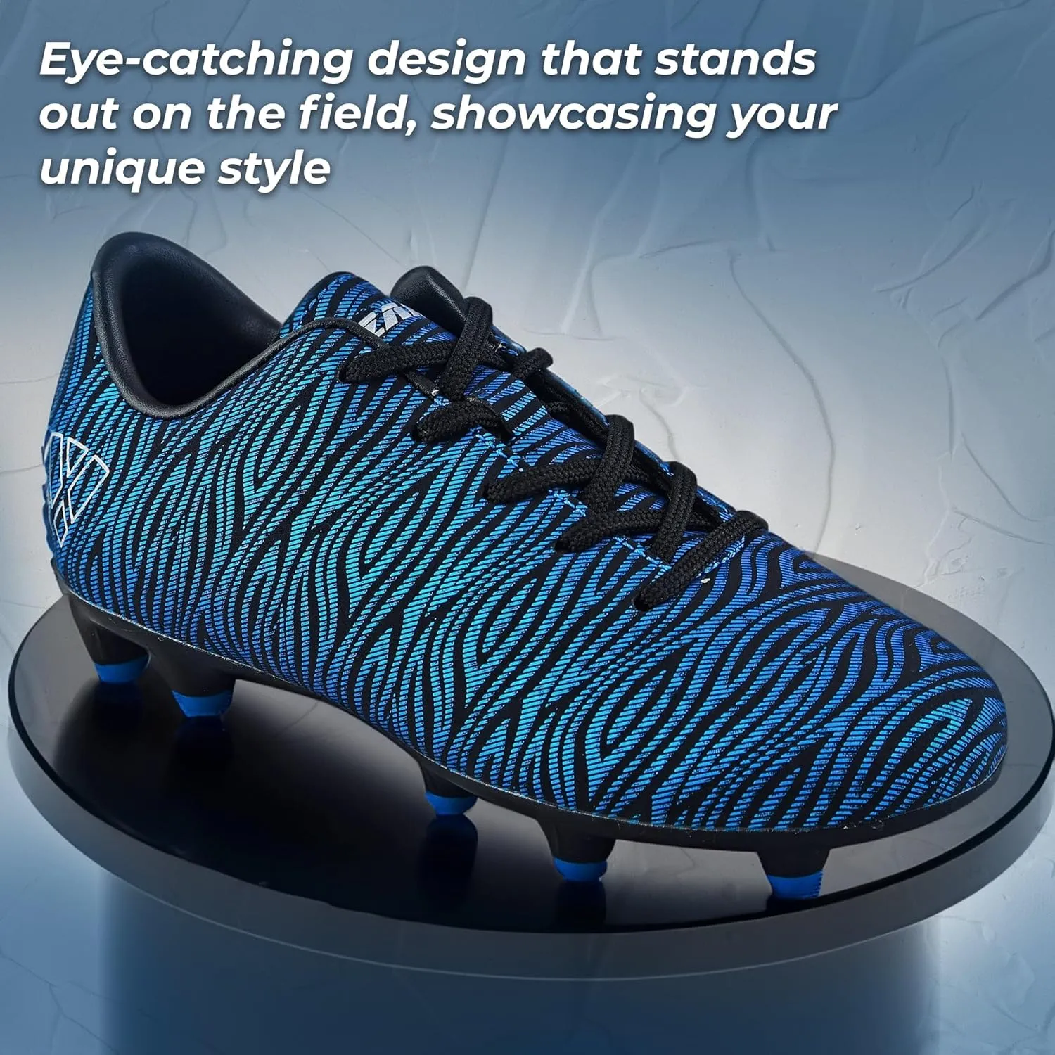 Vizari Teramo Firm Ground Football Shoes for Kids | Youth-Specific Soccer Cleats with Durable TPU Sole for Traction | Adjustable Fit for Boys and Girls with Padded Heel for Comfort and Performance