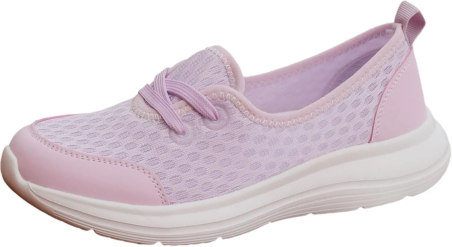 Walking Shoes for Women Breathable Mesh Casual Shoes Low Top Flat Soled Workout Shoes Slip On Cushion Shoes