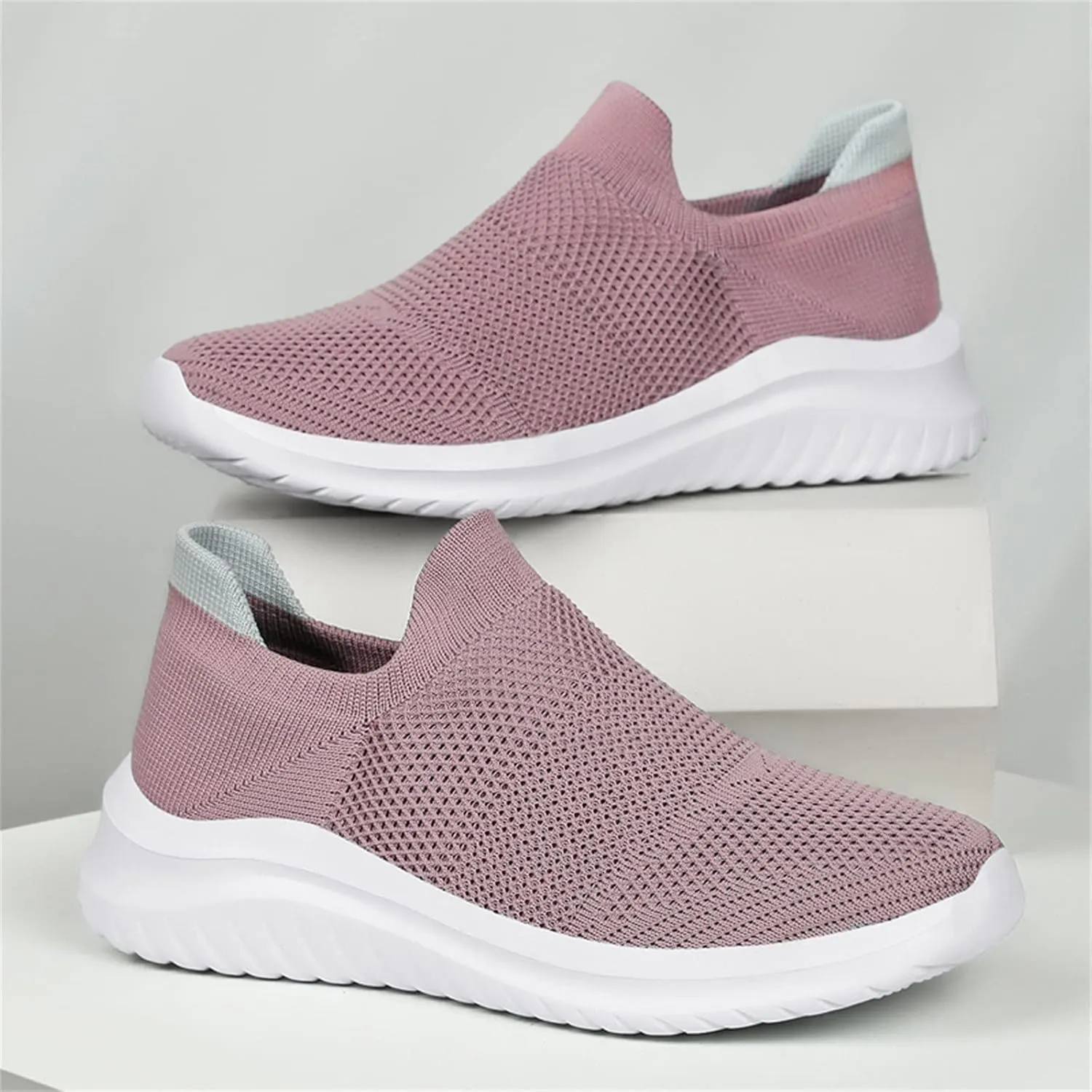 White Sneakers for Women Wide Toe Box Slip Resistant Nurse Shoes for Women White Womens Casual Shoes Size 11 Wide Walking Sneakers for Women Wide Width Slip On Sneakers Womens Shoes