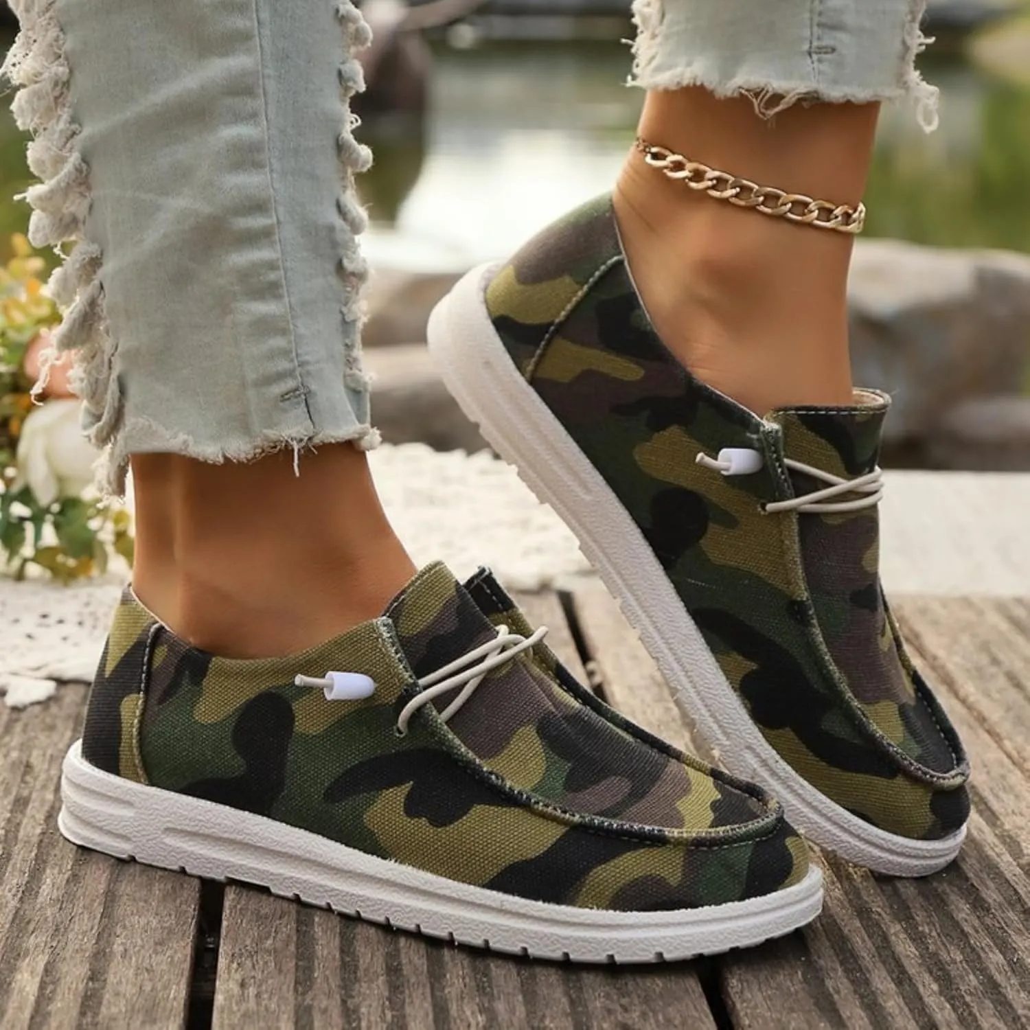 Wide Shoes for Women,Slip On Loafer Boat Shoes Wide Comfortable Light-Weight Walking Shoes