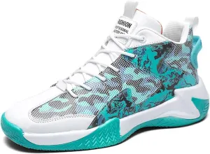 WILTENA Mens Fashion Non Slip Breathable Basketball Shoes Boy's Athletic Running Sports Shock Absorption Sneakers Youth Casual Shoes