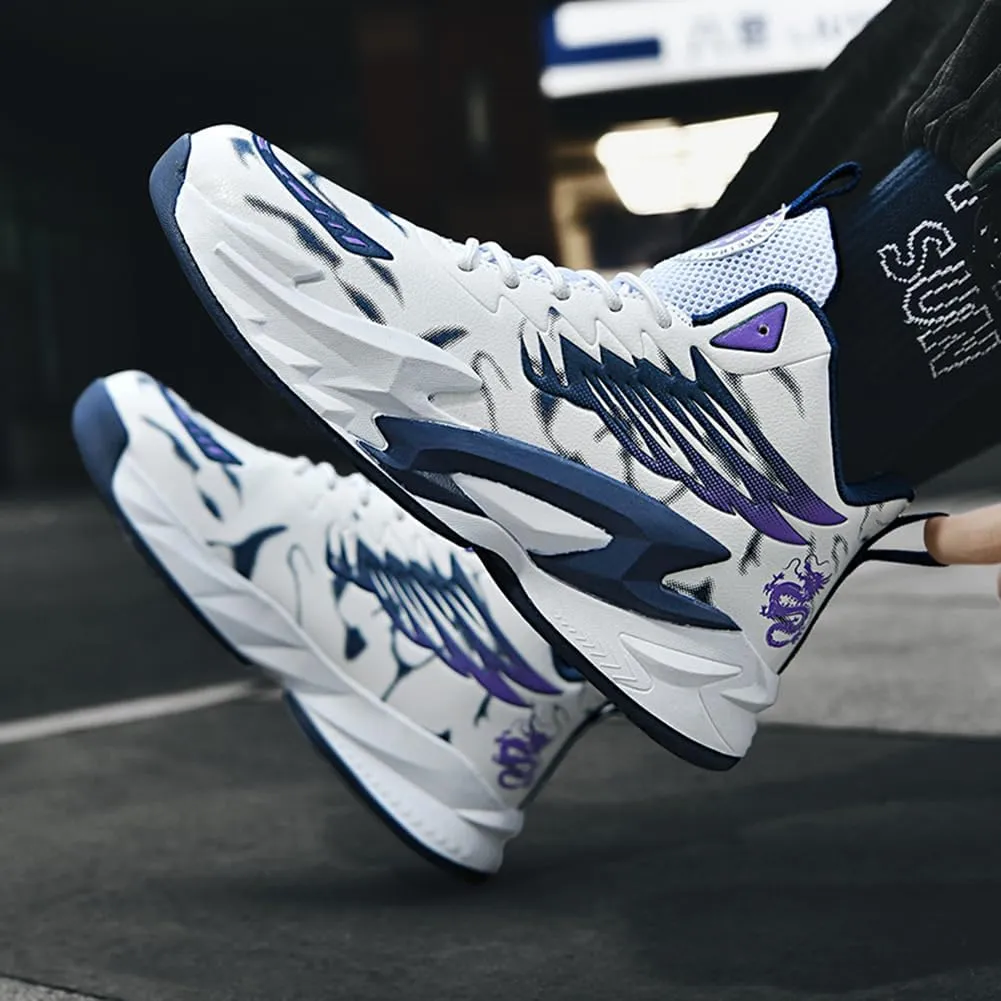 WILTENA Womens Fashion Mesh Breathable Anti-Slip Basketball Shoes Mens Sports Athletic Running Training Sneakers Casual Shoes