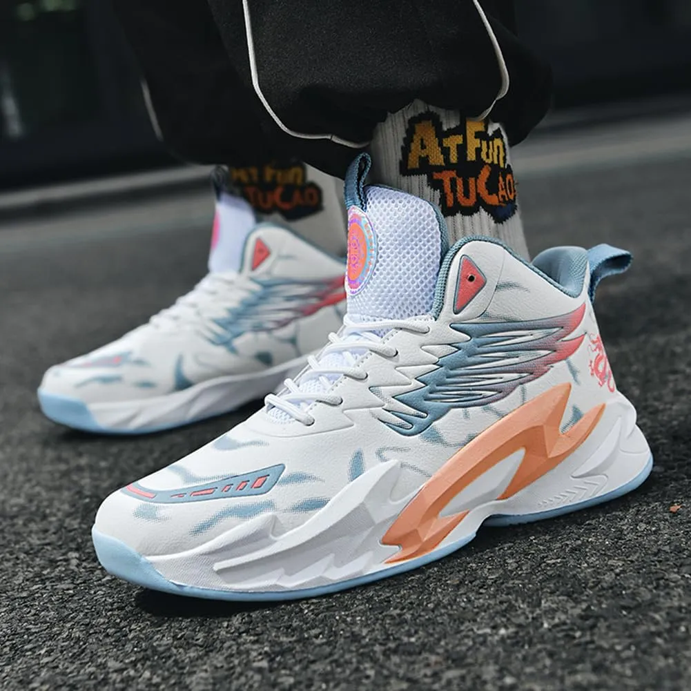 WILTENA Womens Fashion Mesh Breathable Anti-Slip Basketball Shoes Mens Sports Athletic Running Training Sneakers Casual Shoes