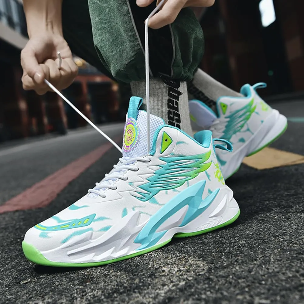 WILTENA Womens Fashion Mesh Breathable Anti-Slip Basketball Shoes Mens Sports Athletic Running Training Sneakers Casual Shoes