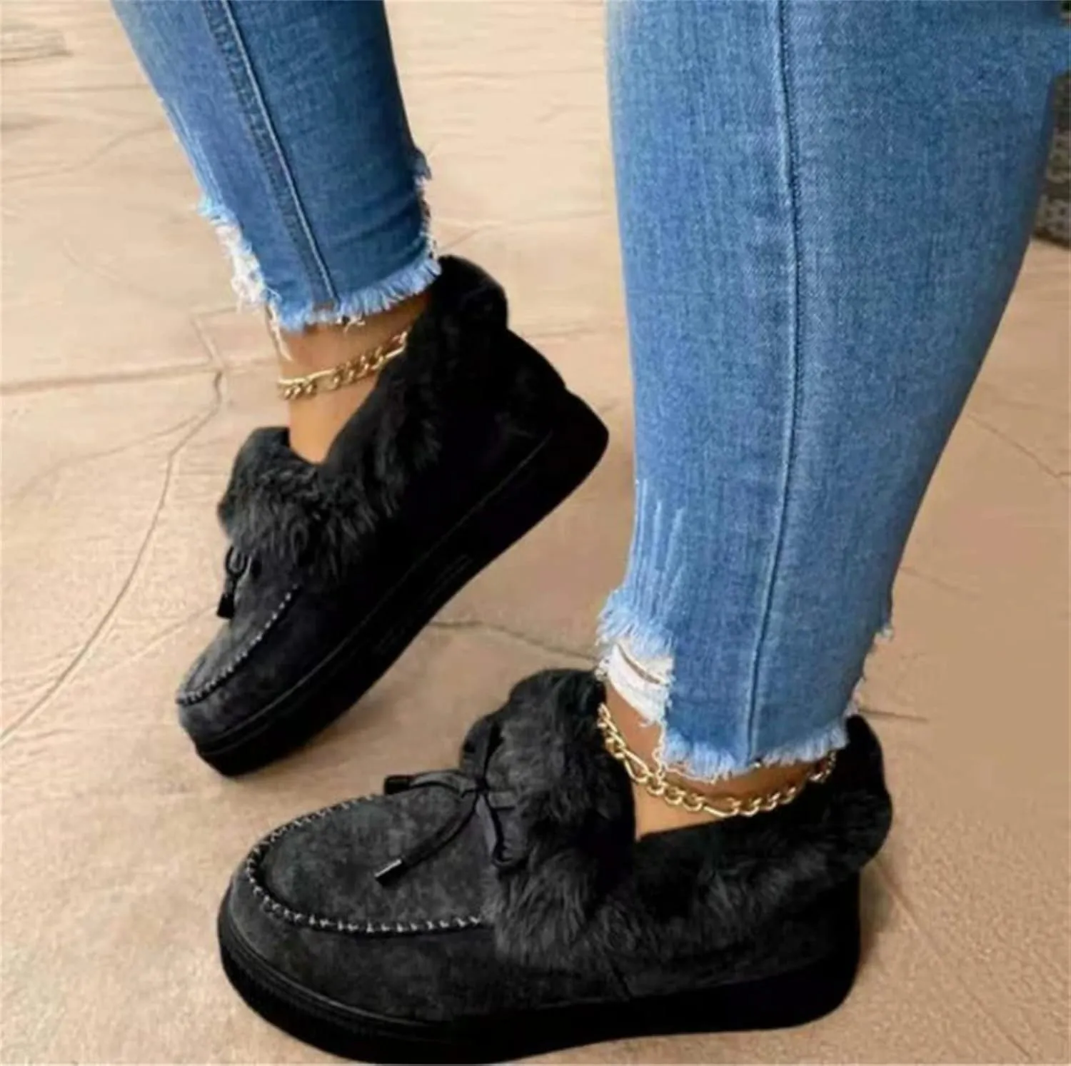 Winter Boots For Women 2024 Snow Boots Winter Shoes with Fur Lined Warm Slip On Comfortable Outdoor Ankle Booties
