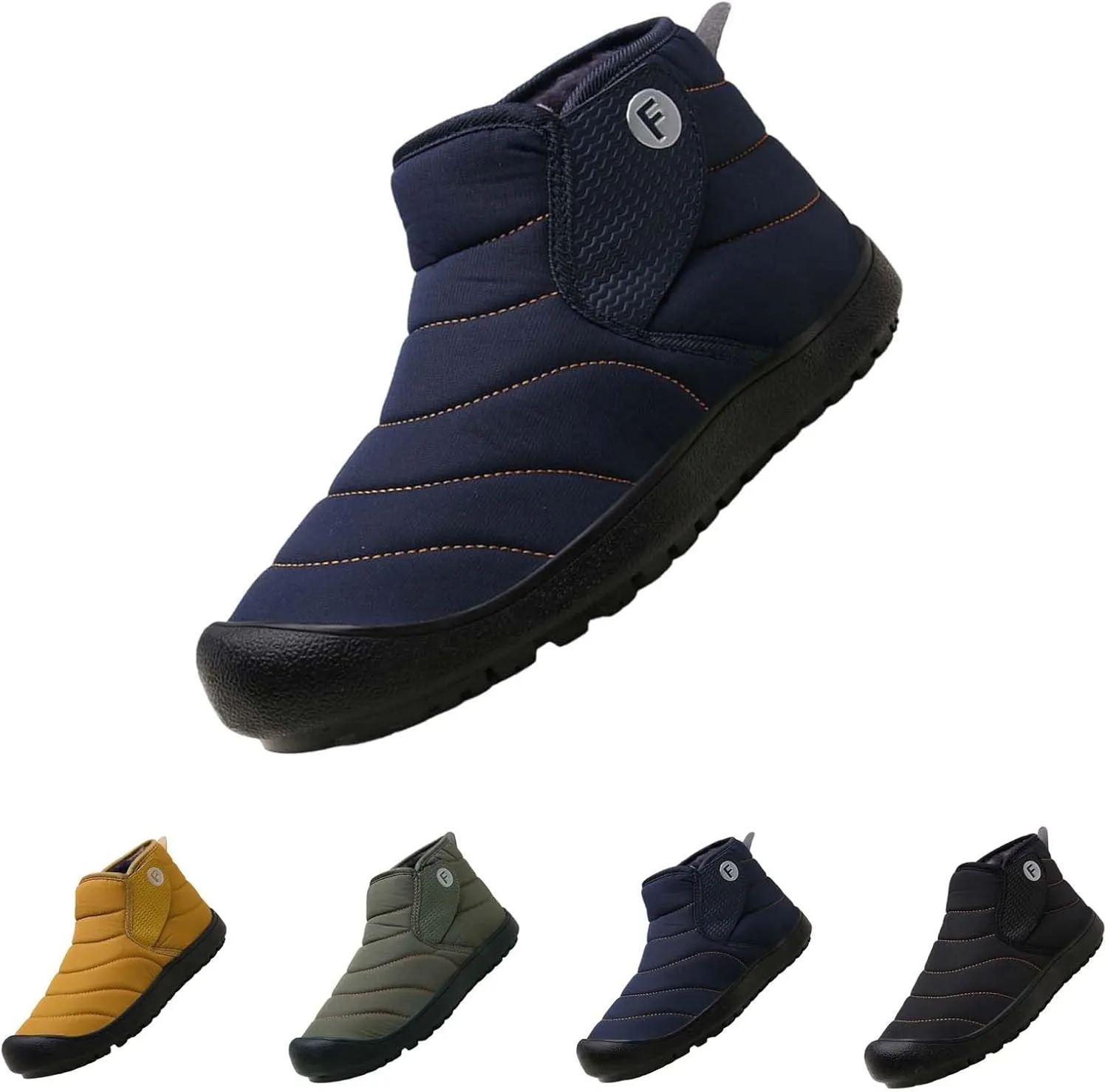 Winter Boots Women Wide Short Snow Boots Womens Comfortable Warm Barefoot Shoes Grounded Footwear Hiking Ankle Boots for Women Men Snow Booties