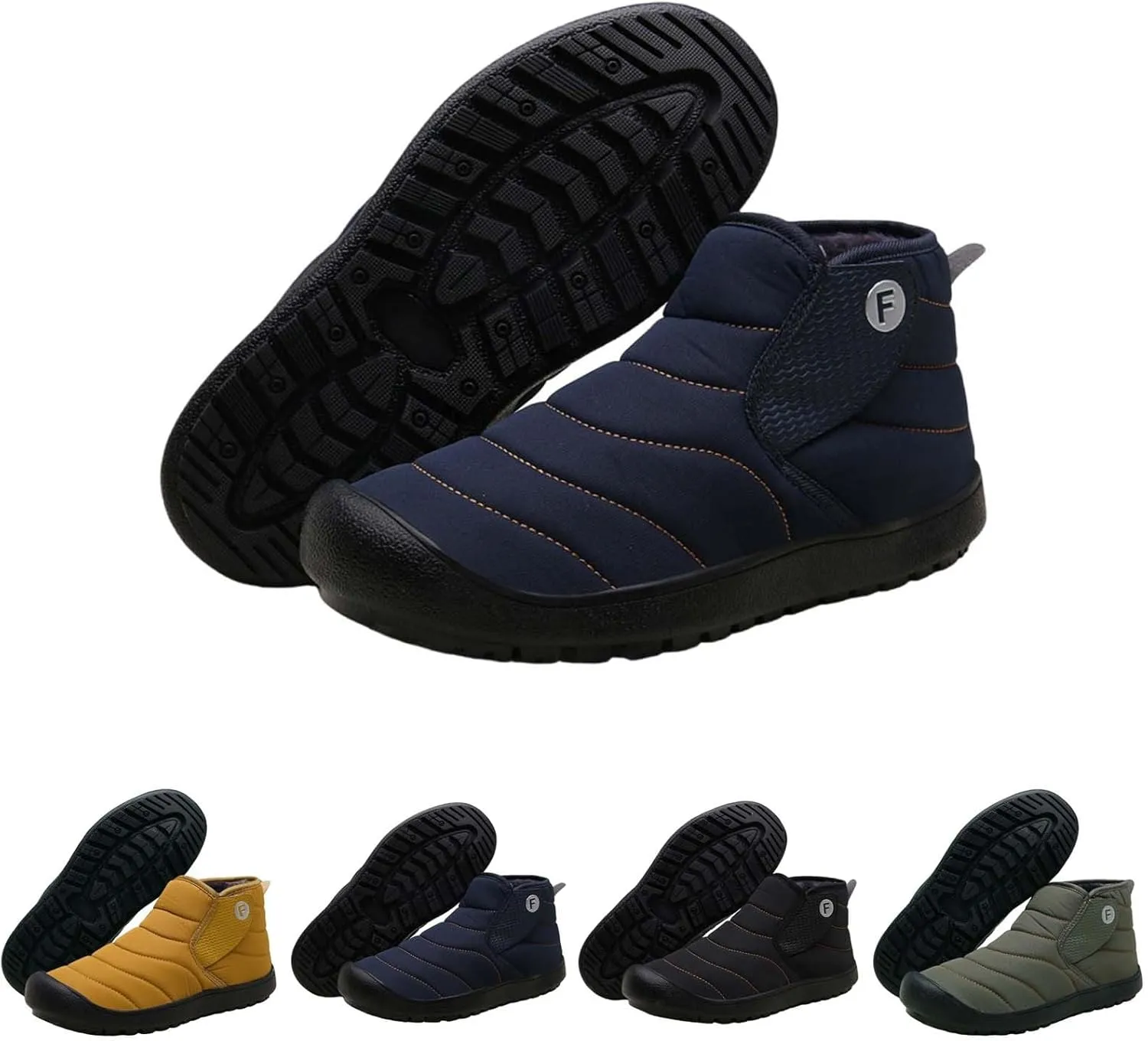 Winter Boots Women Wide Short Snow Boots Womens Comfortable Warm Barefoot Shoes Grounded Footwear Hiking Ankle Boots for Women Men Snow Booties