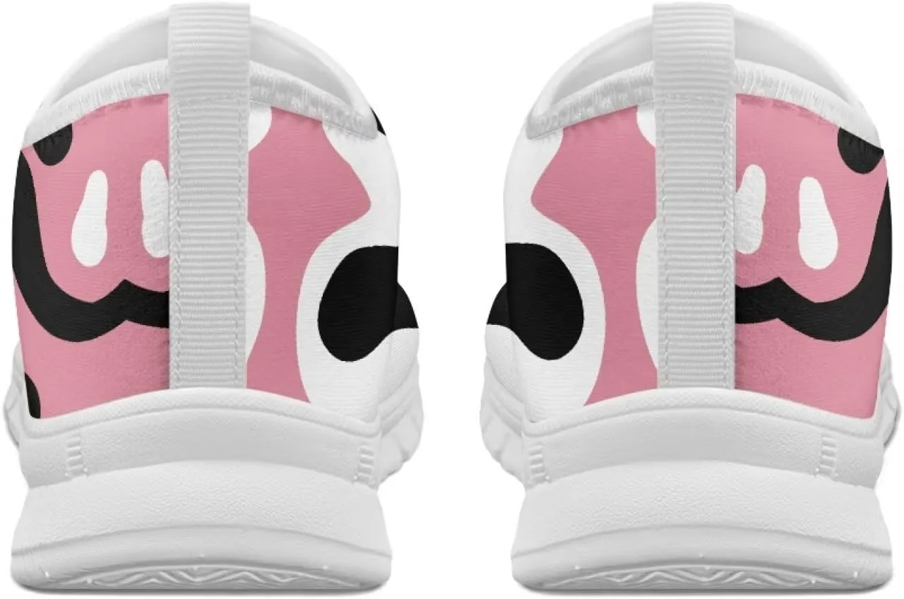 Women’s Canvas Shoes Low Top Fashion Sneakers Slip on Walking Shoe（White Sole）