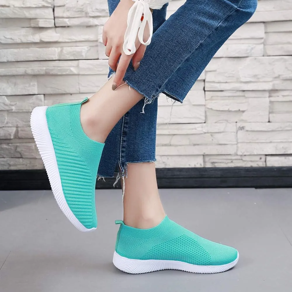 Women's Fashion Sneaker Mesh Slip On Black Non Slip Shoes for Women Comfortable Wide Tennis Shoes for Men Womens Comfortable Loafers White Sneakers for Men
