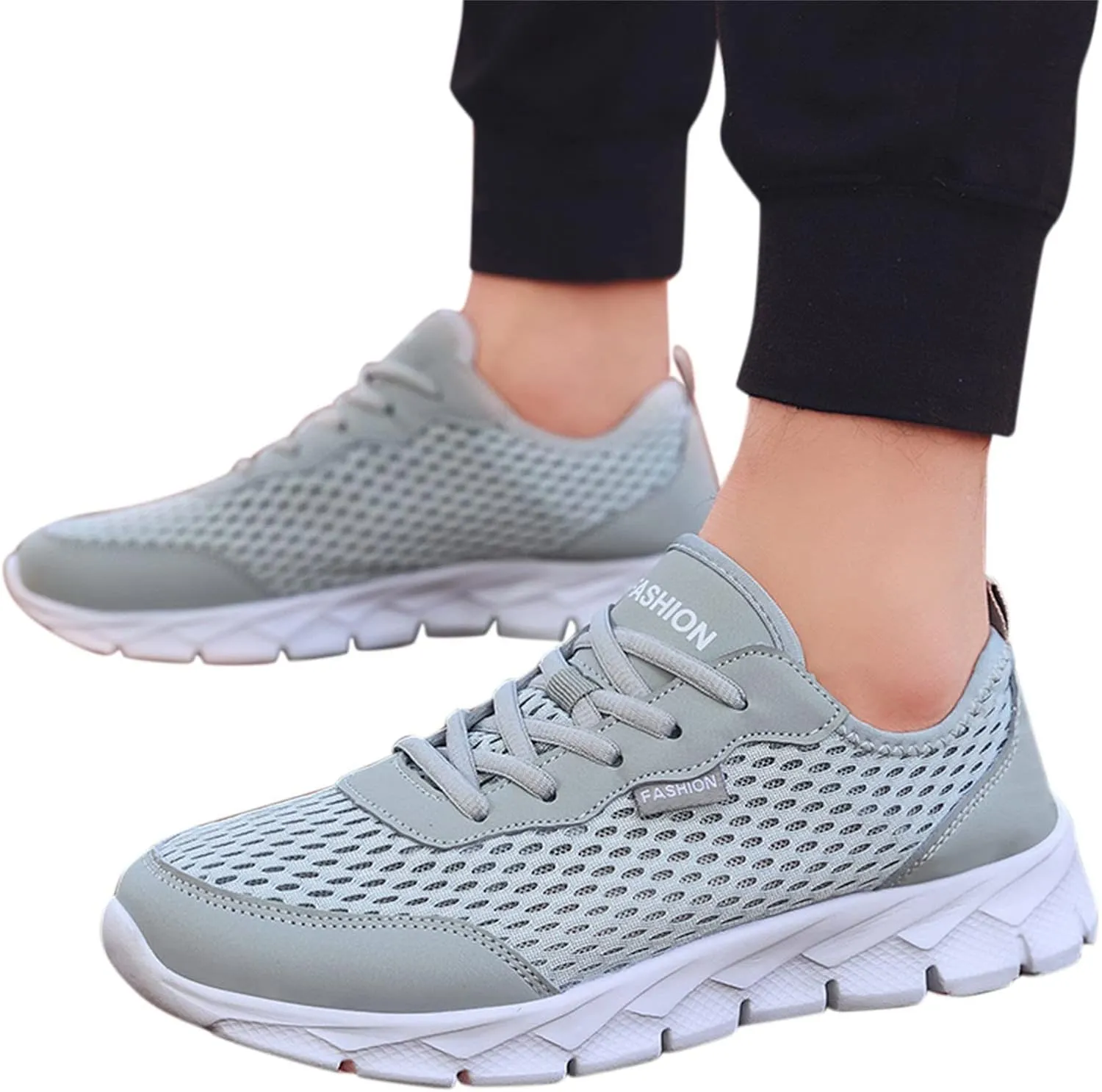 Women's Fashion Sneaker Mesh Slip On Black Non Slip Shoes for Women Comfortable Wide Tennis Shoes for Men Womens Comfortable Loafers White Sneakers for Men