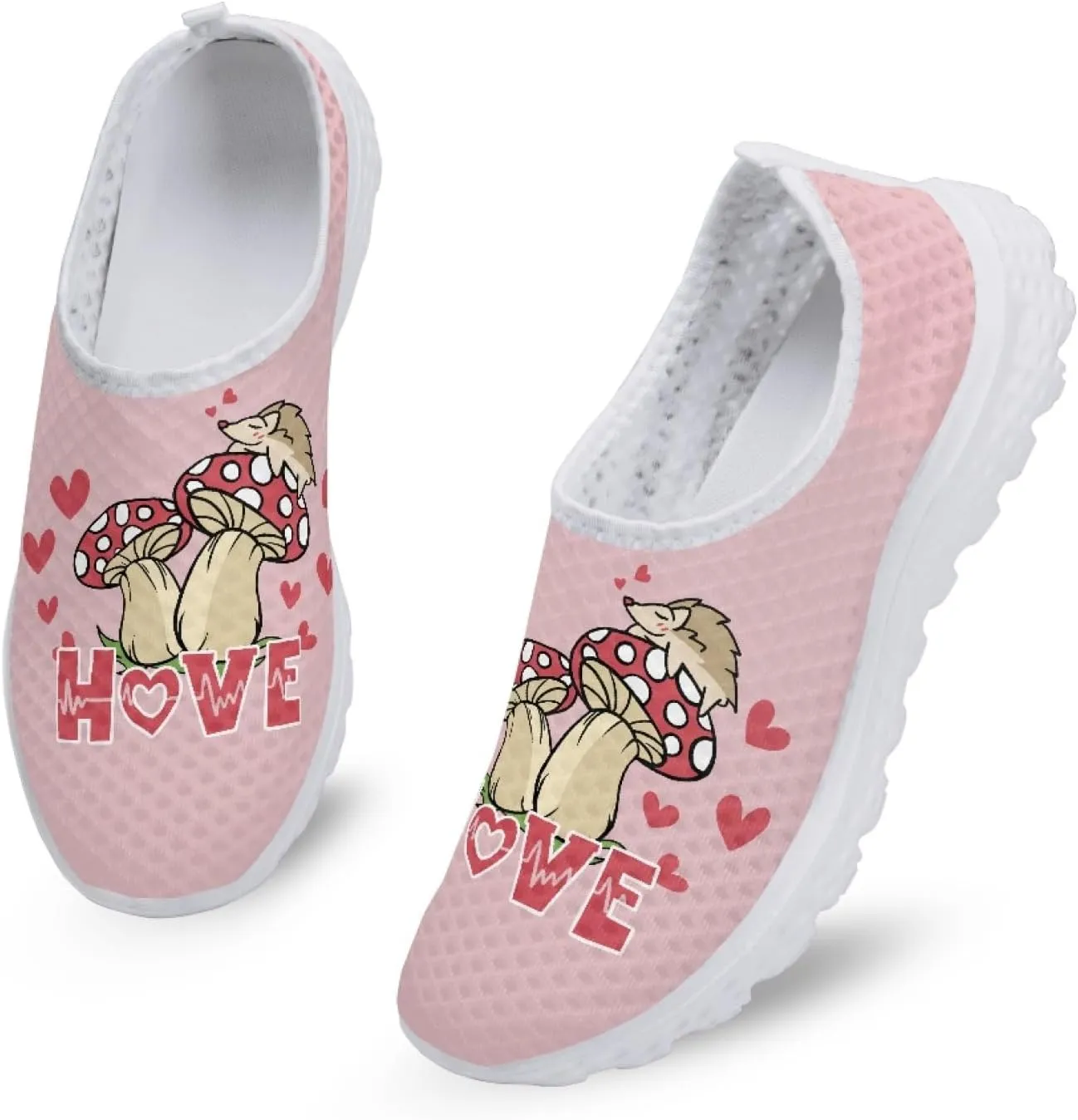 Women's Running Shoes Breathable Athletic Tennis Shoes Casual Lightweight Ladies Running Sneakers Slip On Flats Loafer