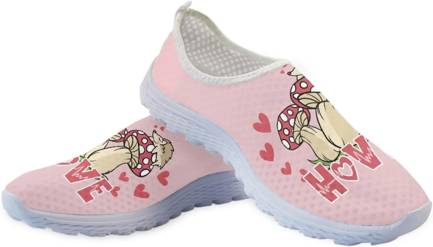 Women's Running Shoes Breathable Athletic Tennis Shoes Casual Lightweight Ladies Running Sneakers Slip On Flats Loafer