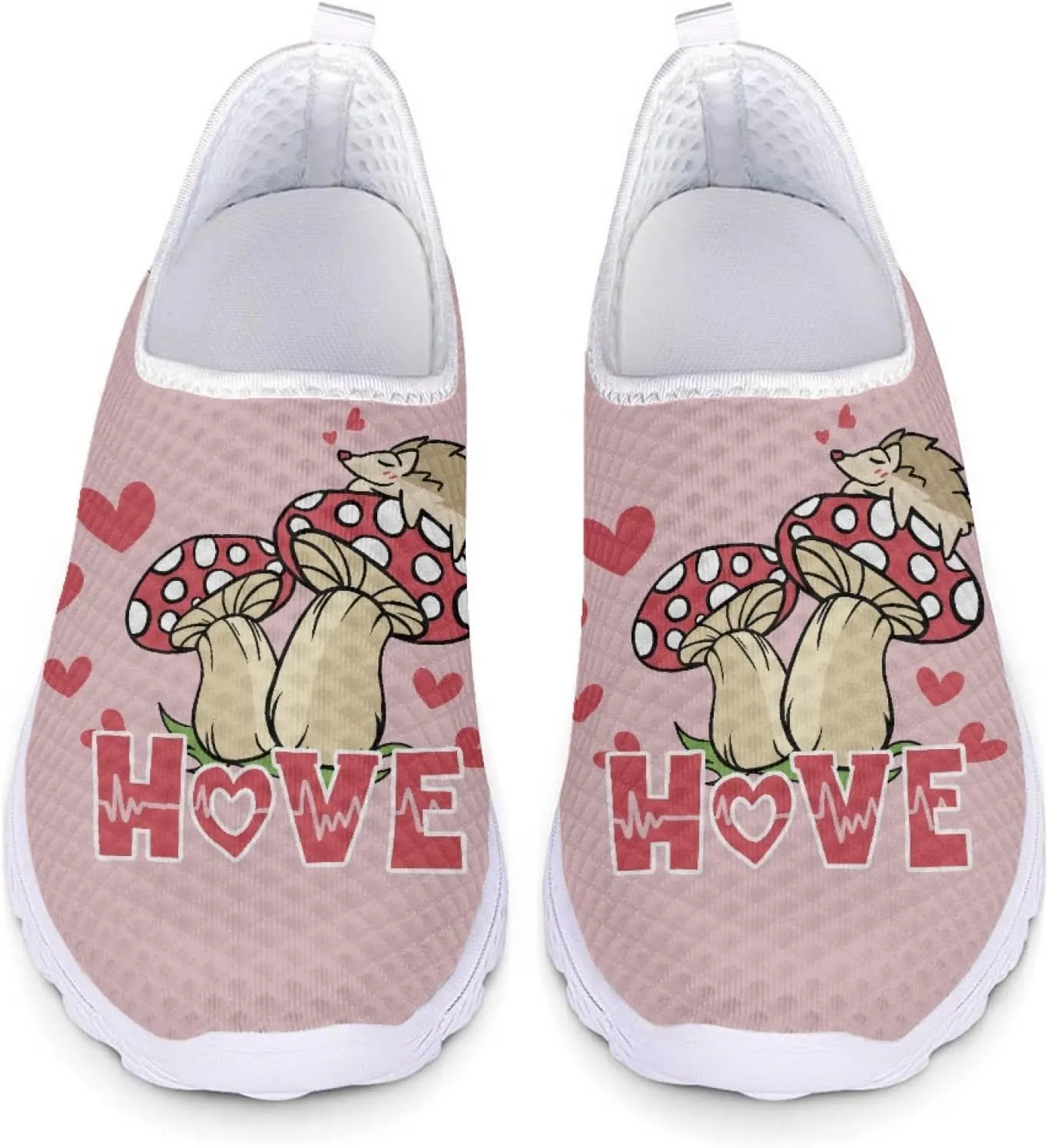 Women's Running Shoes Breathable Athletic Tennis Shoes Casual Lightweight Ladies Running Sneakers Slip On Flats Loafer