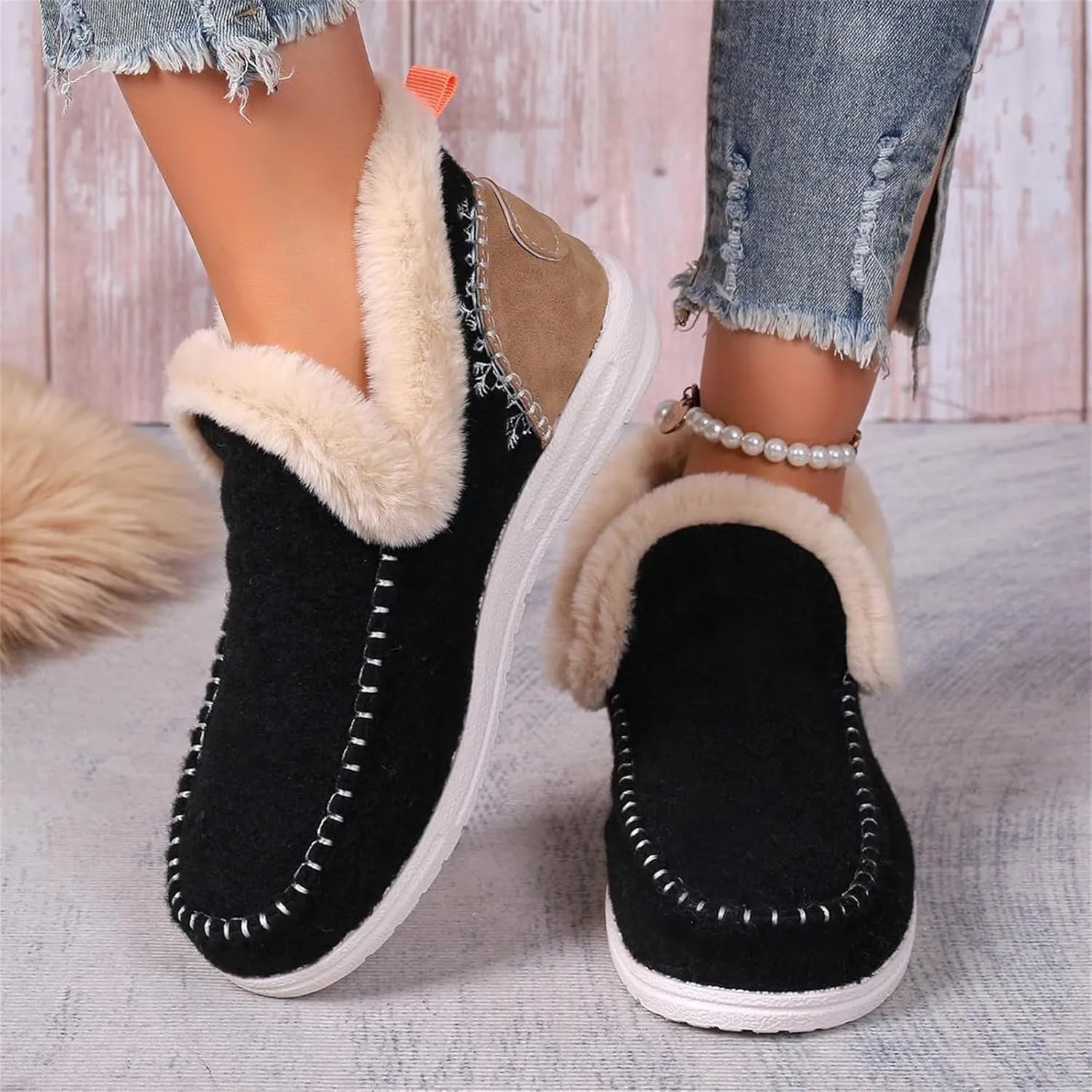 Womens Running Shoes Platform Sneakers for Women Slip On Women Loafers Shoes for Work Closed Toe Indoor and Outdoor Womens Christmas Shoes Comfortable Dressy Slip on