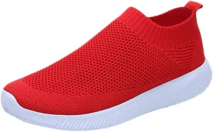 Womens Running Shoes Slip-on Walking Sneakers Non Slip Work Shoes Women Cute Casual Tennis Shoes Black Platform Sneaker Platform Tennis Shoe Loafers Casual Slip On