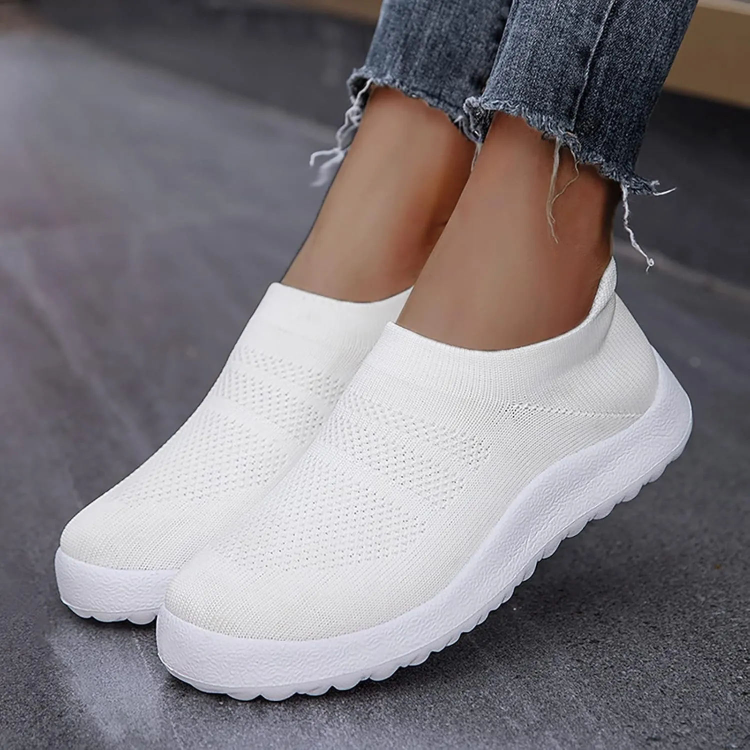 Women's Slip On Sneakers Lightweight Breathable Running Shoes for Men Dressy Casual Shoes Slip On Shoes Sneakers Tennis Shoe Loafers Dress Shoe