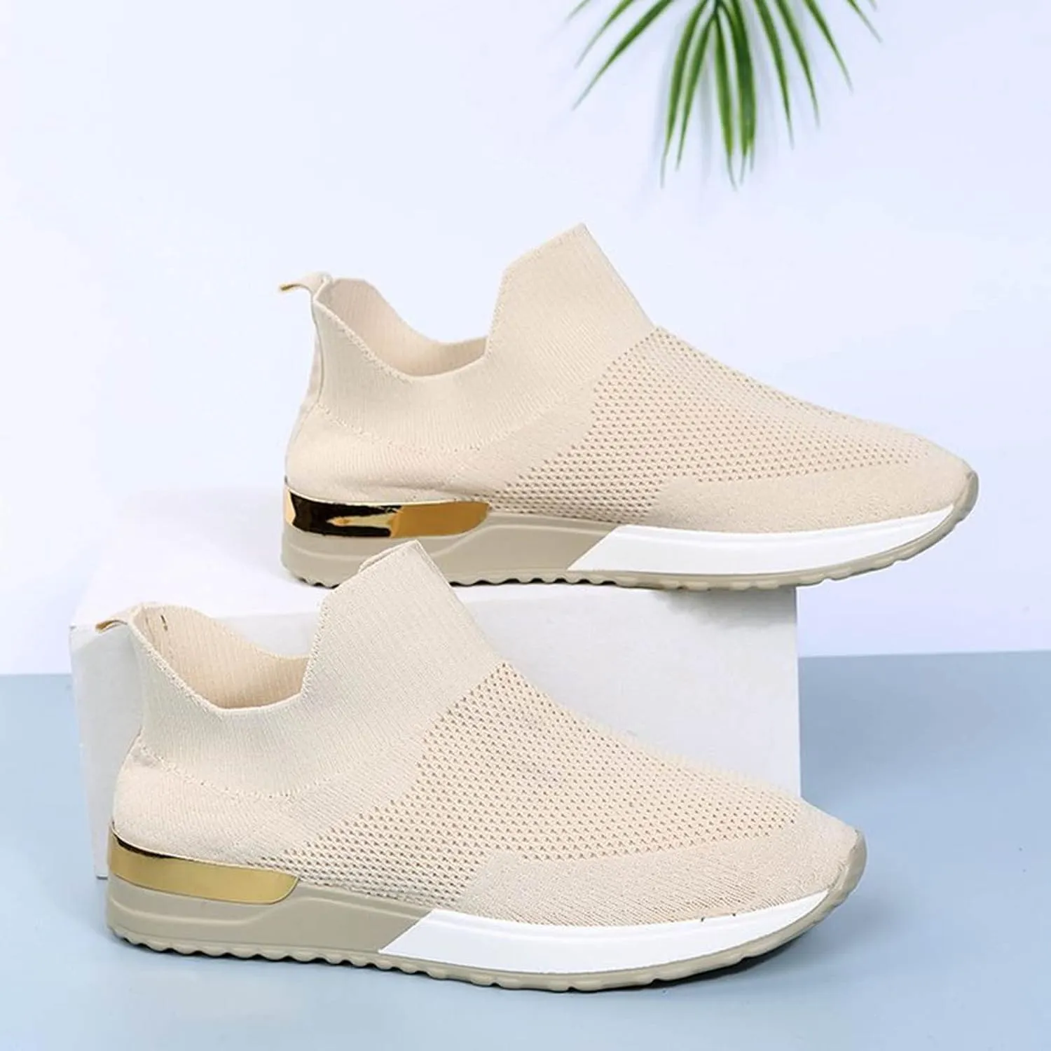 Womens Slip on Walking Shoes Comfort Lightweight Mens Running Shoes Lightweight Casual Work Shoes Walking Sneakers Waterproof Tennis Shoe Cross Trainer Shoe