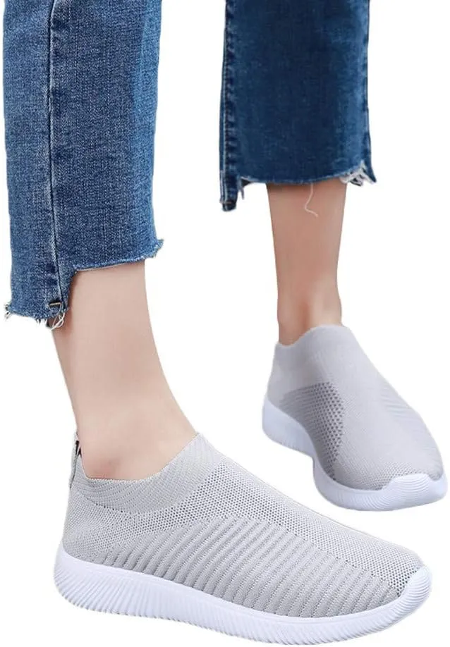 Womens Slip on Walking Shoes Comfort Lightweight Mens Running Shoes Lightweight Casual Work Shoes Walking Sneakers Waterproof Tennis Shoe Cross Trainer Shoe