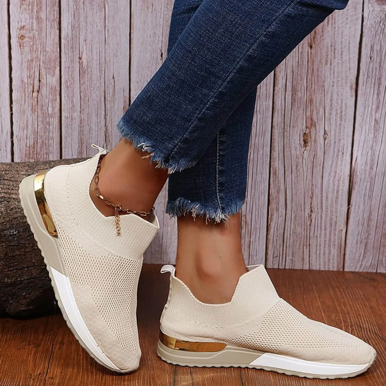 Womens Slip on Walking Shoes Comfort Lightweight Mens Running Shoes Lightweight Casual Work Shoes Walking Sneakers Waterproof Tennis Shoe Cross Trainer Shoe