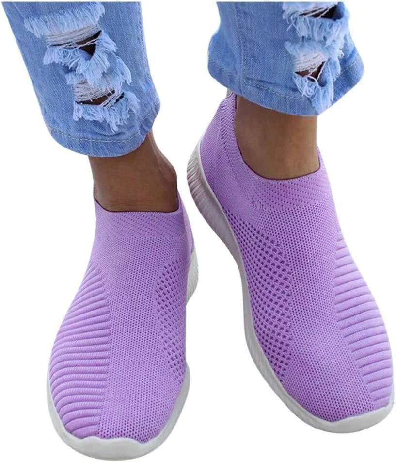Womens Slip on Walking Shoes Comfort Lightweight Tennis Shoes Men Walking Men's Casual Shoes White Platform Sneakers White Tennis Shoe Loafers Shoe