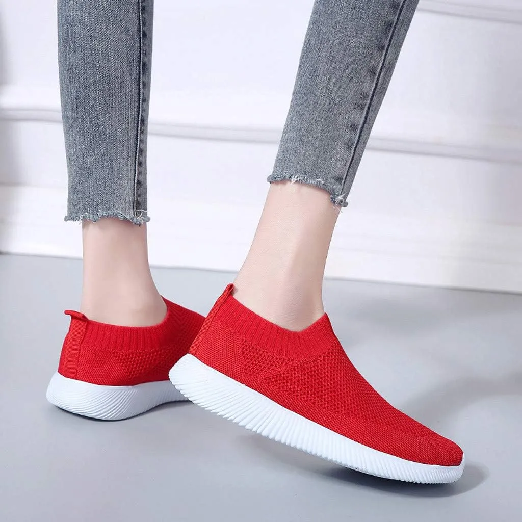 Women's Slip On Walking Shoes Running Comfortable Non Slip Work Shoes Women High Top Casual Tennis Shoes Slip On Sneakers White Tennis Shoe White Loafers