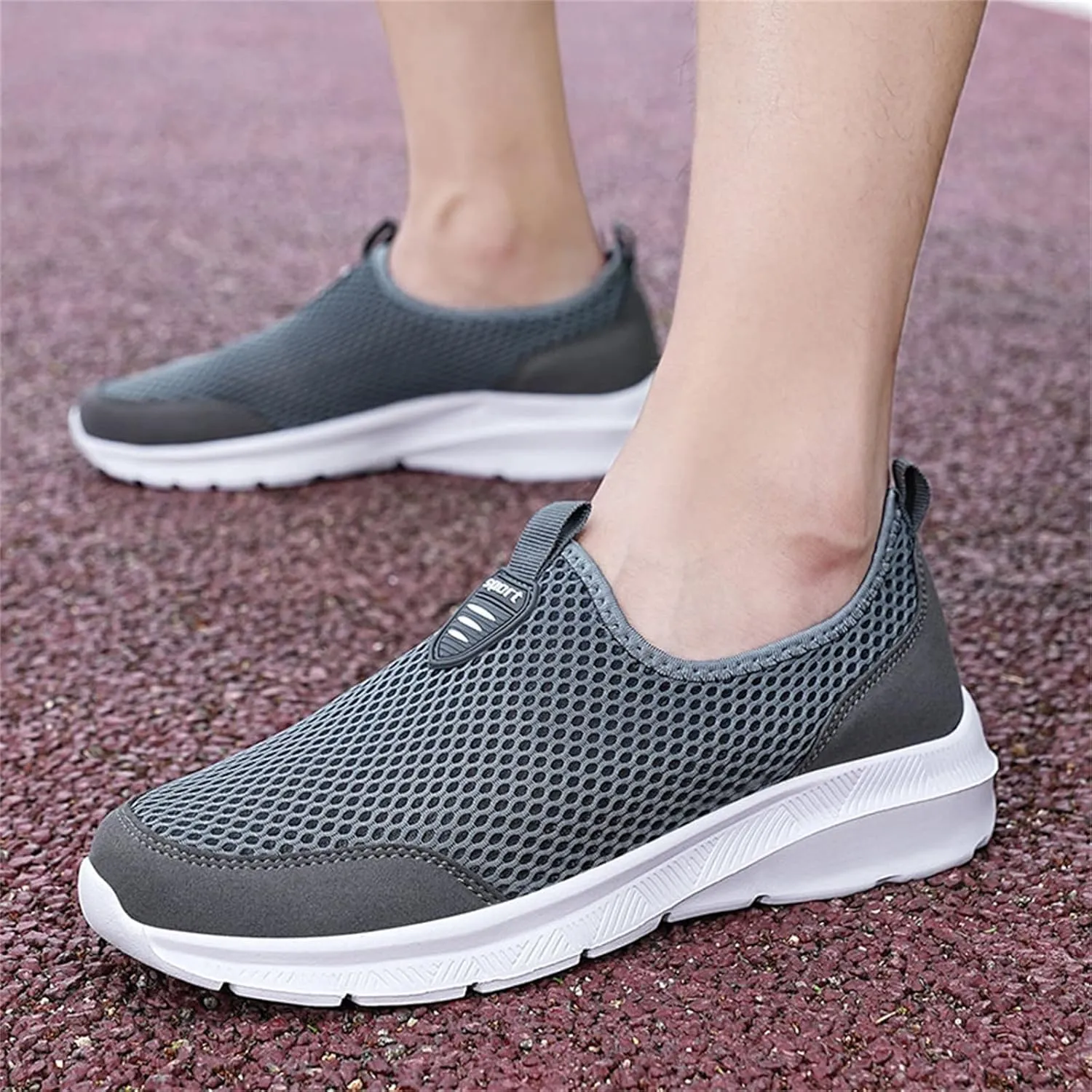 Women's Slip on Walking Shoes Tennis Lightweight Gym Tennis Shoes Womens Mesh Breathable Women Shoes Casual White Sneakers Steel Toe Tennis Shoe Loafers Shoe