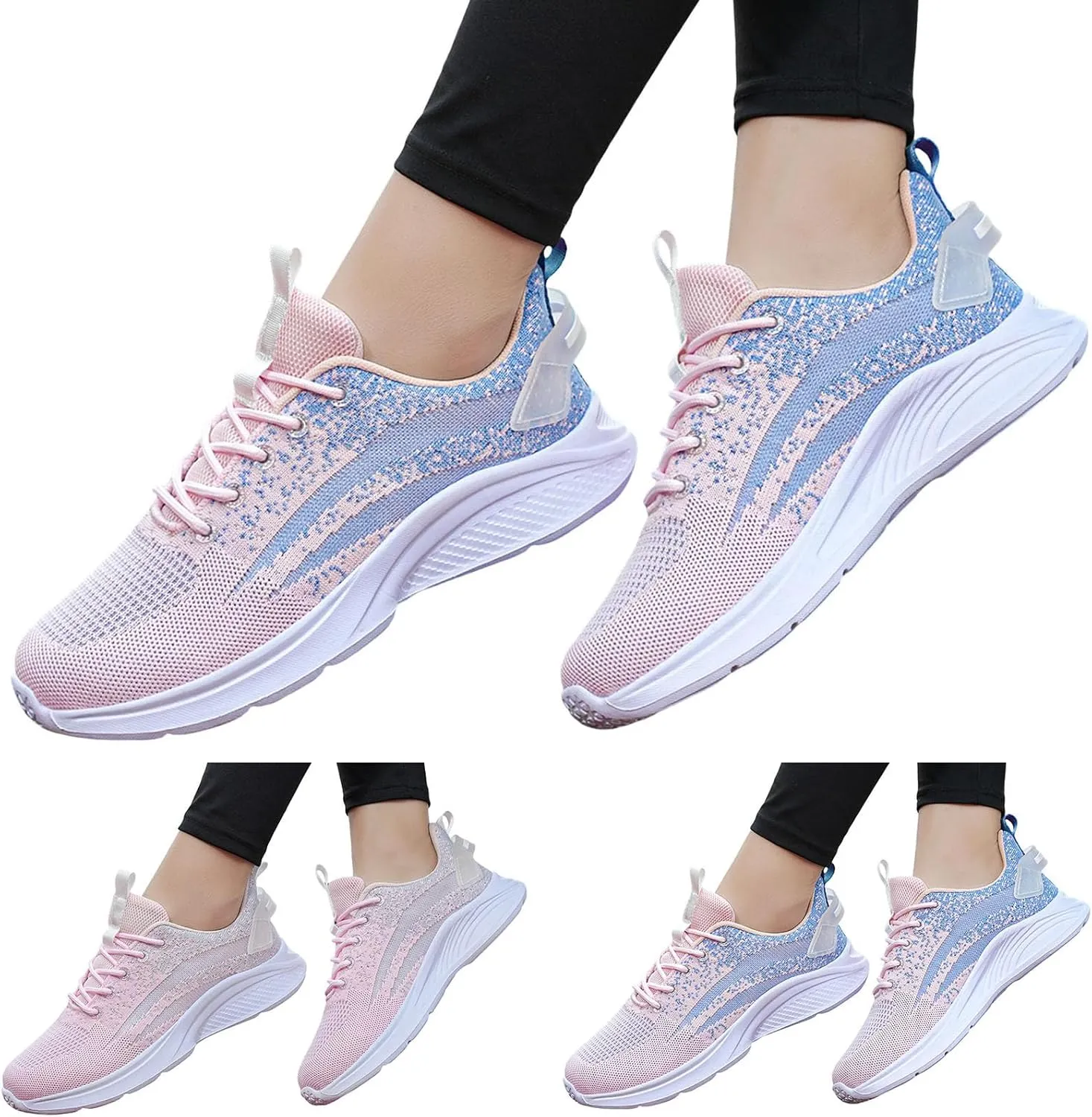 Womens Walking Shoes Slip on Memory Foam Non Slip Arch Support Running Shoes Breathable Gym Workout Shoes Ladies 2024 Fashion Sneakers