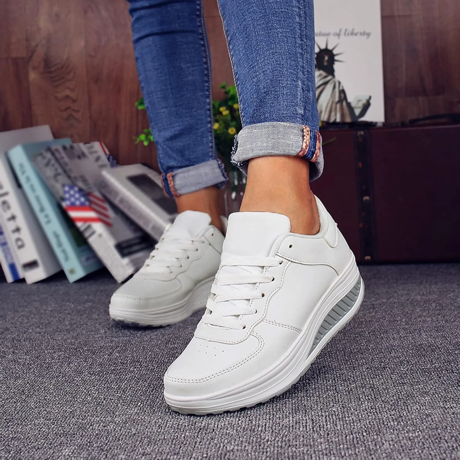 Womens Walking Shoes with Support Black On Black Comfy Winter Slip On Shoes for Womens White Running Sneakers Size 8 Women Sneakers Black Size 9 Tenis Antideslizantes para Mujer De Cocina