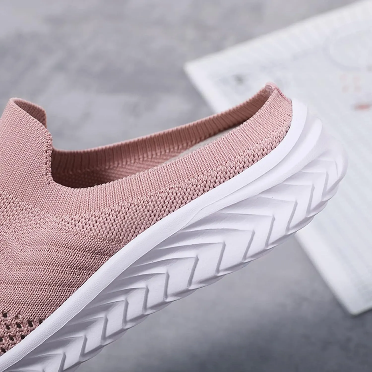 Women's White Fashion Sneakers Platform Sneakers for Women Fashion Flat Shoes for Women Comfortable Dressy Slip on Womens Loafers Wide Width Womens Slip On Sneakers