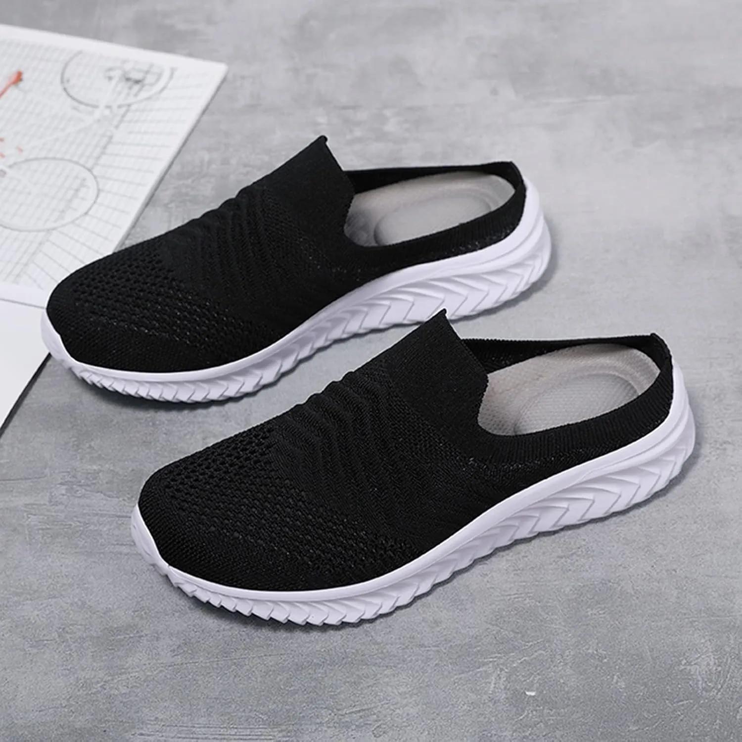 Women's White Fashion Sneakers Platform Sneakers for Women Fashion Flat Shoes for Women Comfortable Dressy Slip on Womens Loafers Wide Width Womens Slip On Sneakers