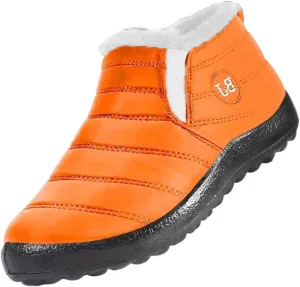 Womens Winter Boots Ankle Adults Warm Shoes for Winter Women Shoes with Hook Loop Barefoot Shoes Grounded Footwear Hiking Water Shoes for Women Men's Winter Booties