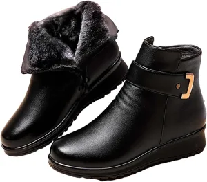 Womens Winter Boots Ankle Women's Slip On Snow Boots Womens Snow Boots Winter Warm Ankle Boots Thermal Shoes for Women Hiking Shoes Women Men Winter Booties