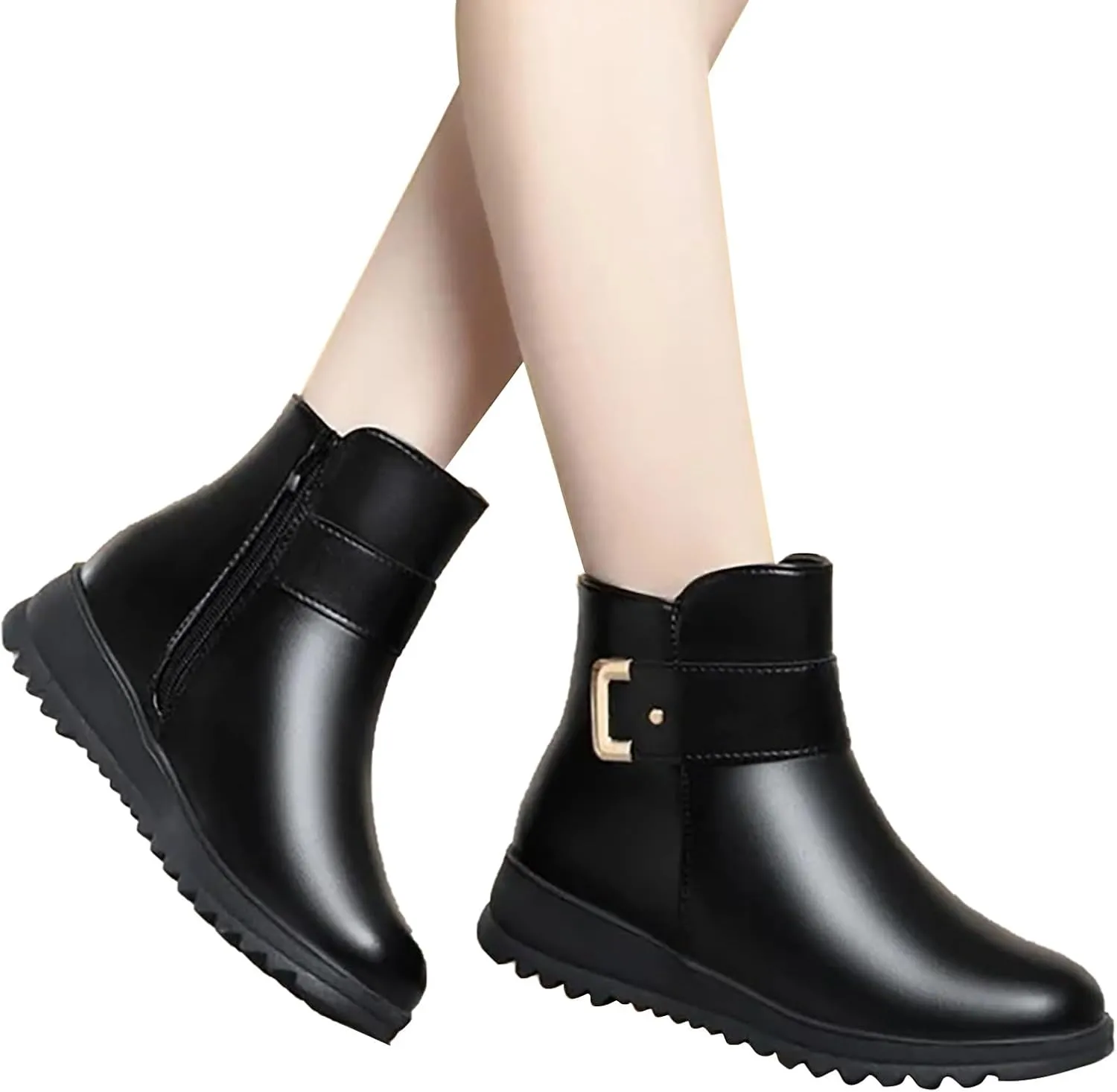 Womens Winter Boots Ankle Women's Slip On Snow Boots Womens Snow Boots Winter Warm Ankle Boots Thermal Shoes for Women Hiking Shoes Women Men Winter Booties