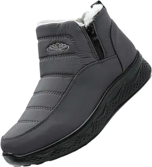 Womens Winter Boots Wide Width Ladies Slip On Snow Boots for Women Boot with Comfort Barefoot Shoes Grounded Footwear Hiking Steel Toe Shoes for Women Men's Winter Booties
