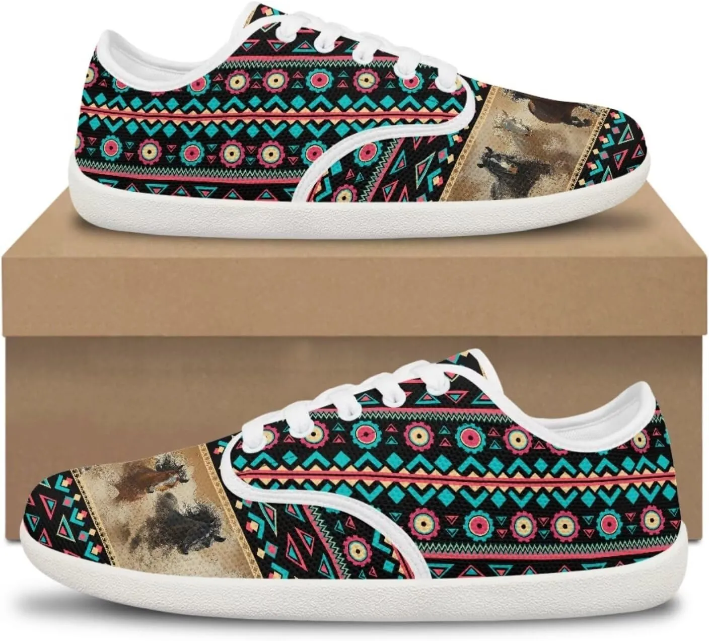 Women's Work Shoes Casual Skate Shoes Lace-Up Running Sneakers Basketball Driving Walking Shoes