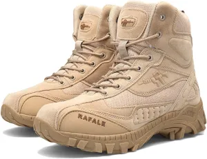 Wygwlg Men's Combat Boots Military Boots Outdoor Lightweight Tactical Boots Breathable Army Training Shoes Ankle Boots