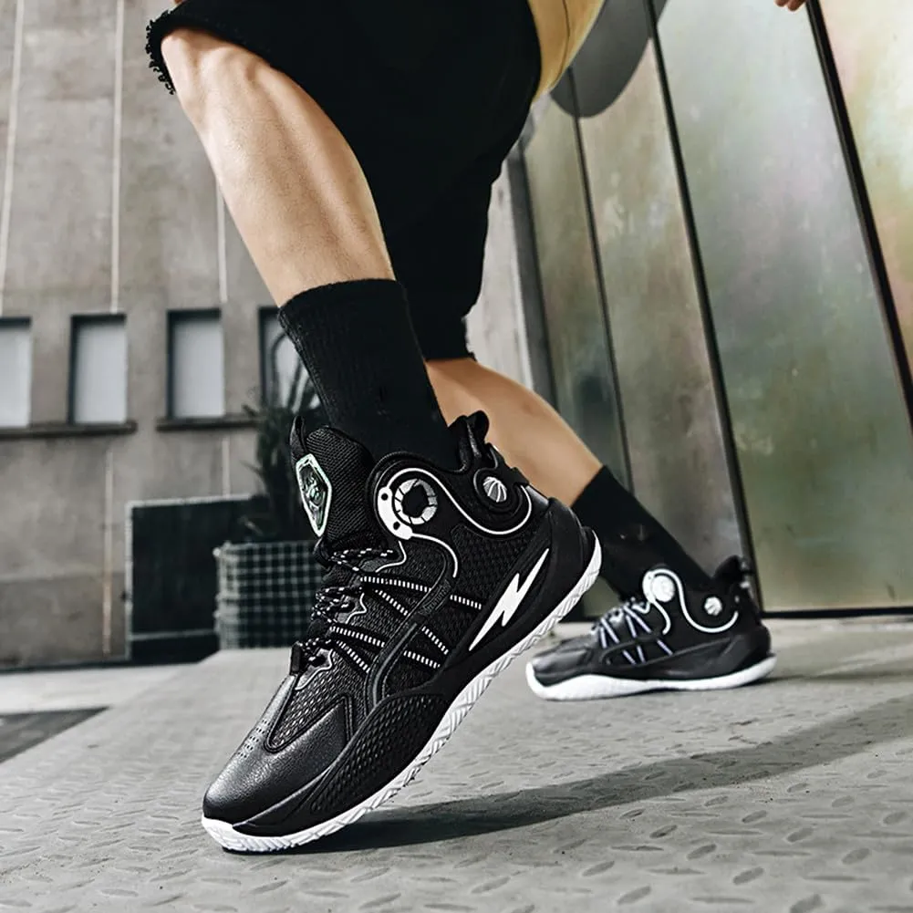 YAXE Unisex Basketball Shoes Breathable Anti Slip and Shock Absorption Training Sneakers for Youth