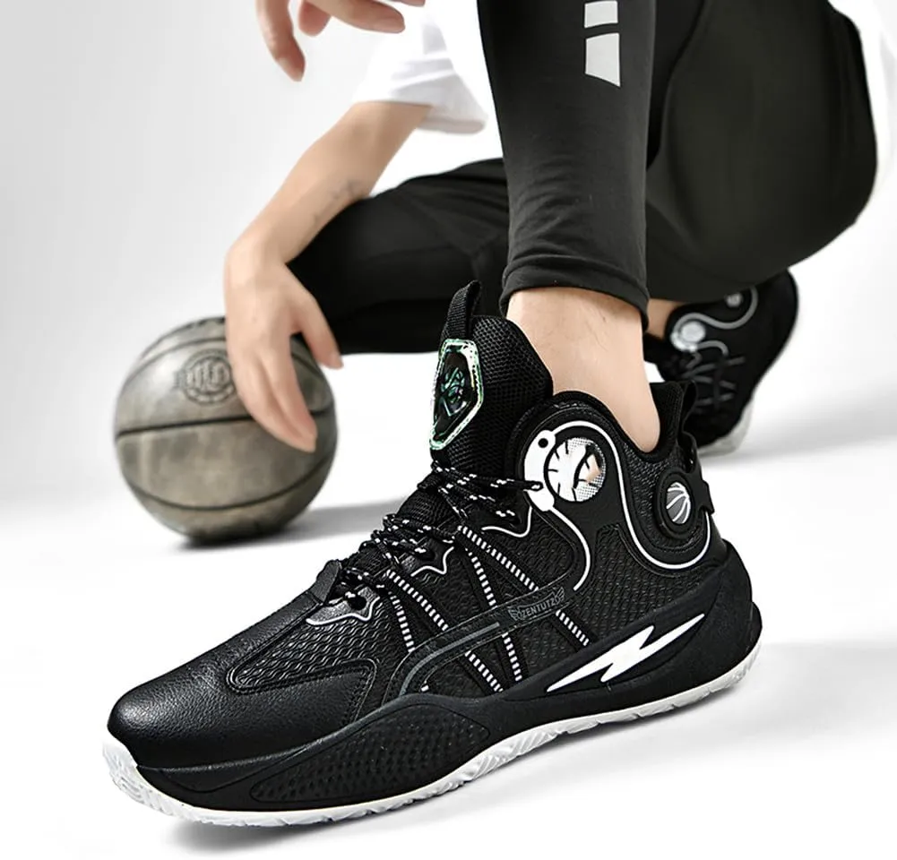 YAXE Unisex Basketball Shoes Breathable Anti Slip and Shock Absorption Training Sneakers for Youth