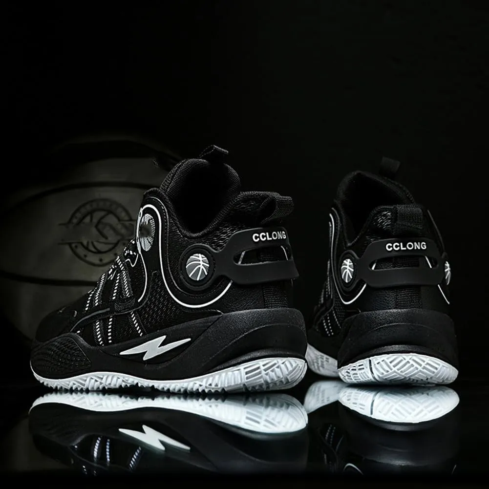 YAXE Unisex Basketball Shoes Breathable Anti Slip and Shock Absorption Training Sneakers for Youth